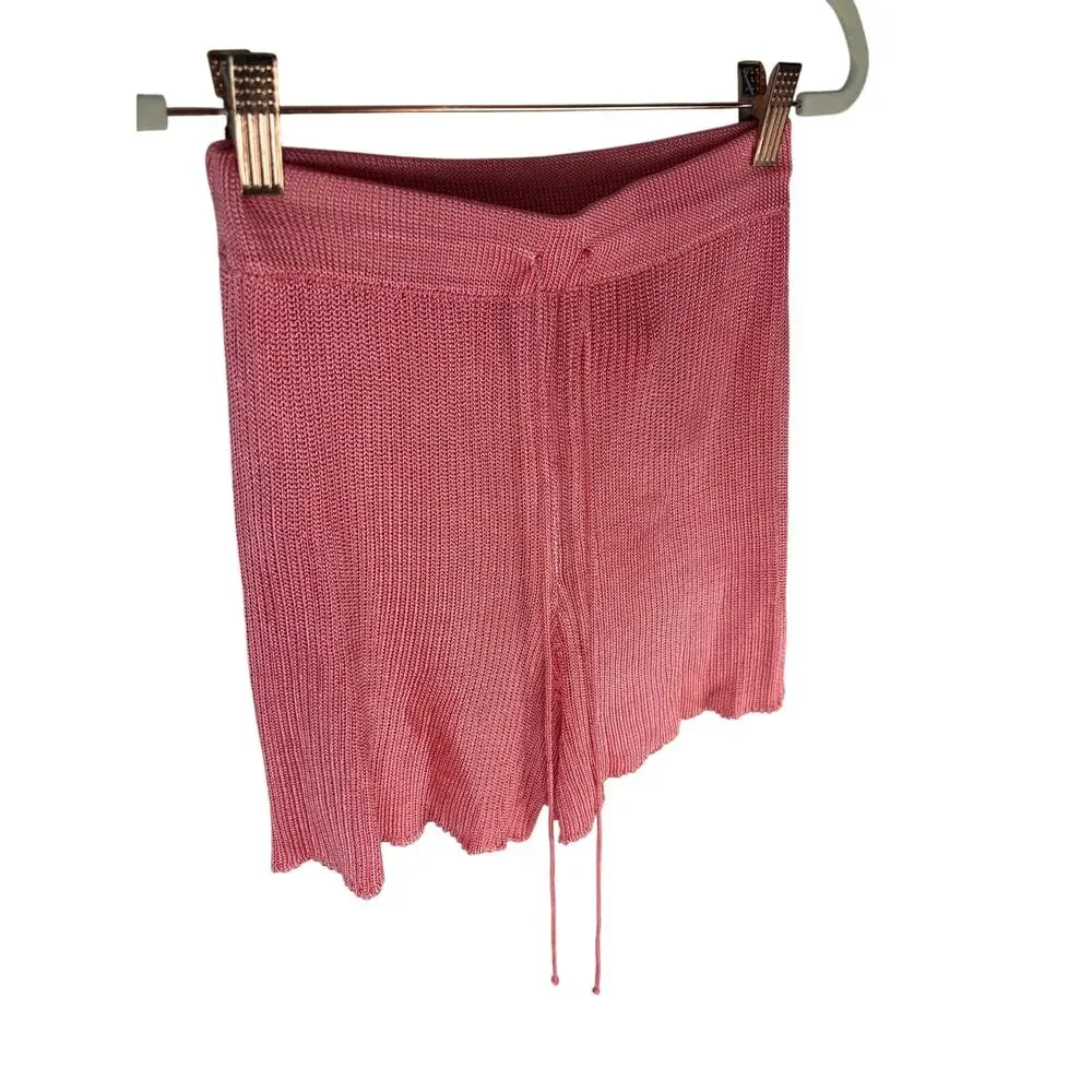 Calle Del Mar Shorts Ribbed Knit Lounge Summer Preppy Boho Festival Vacation S